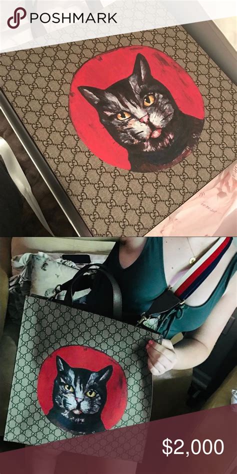 gucci mystic cat tote bag.